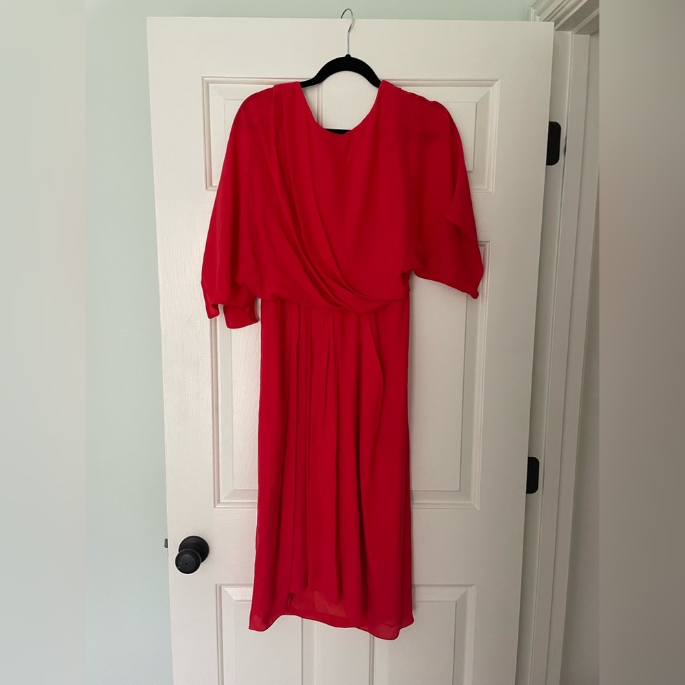 Max Mara red midi length cocktail dress